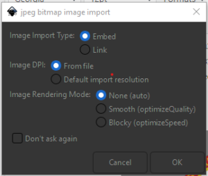 inkscape default file open choices